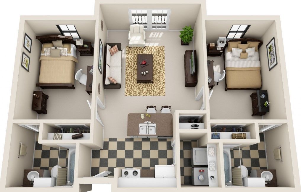 2 Bedroom Apartments Near Me in 2022 | One bedroom apartment, Bedroom